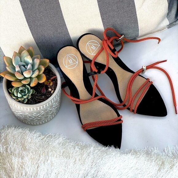 Rope Style Wrap Ankle Heels SZ US 8 - Picture 5 of 10